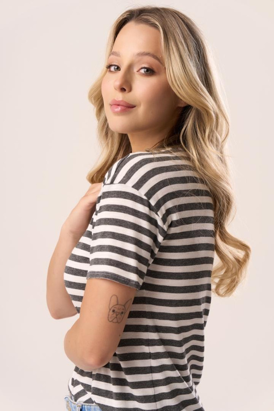 Bluzka damska SERINA PASKI.CIEMNE - Babell