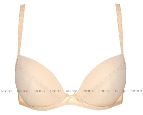 Cielisty biustonosz push-up Gorteks Zara/B1 z kieszonkami na wkładki.