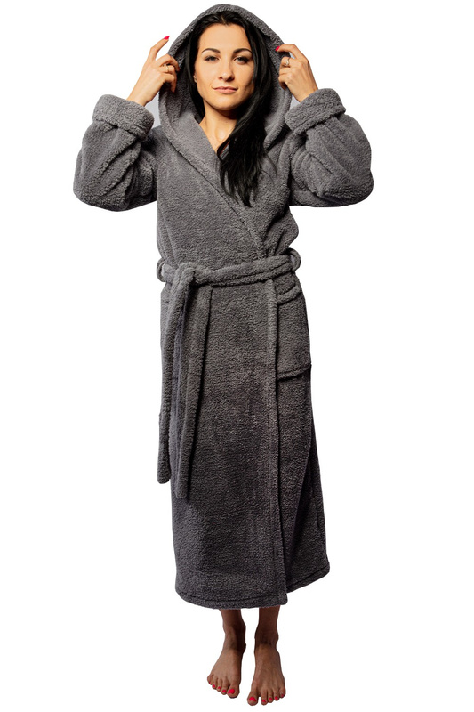 Szlafrok/Podomka DIANA DŁUGA - puch granat - Dkaren