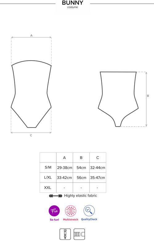 Seksowny strój króliczka z maską Obsessive Bunny