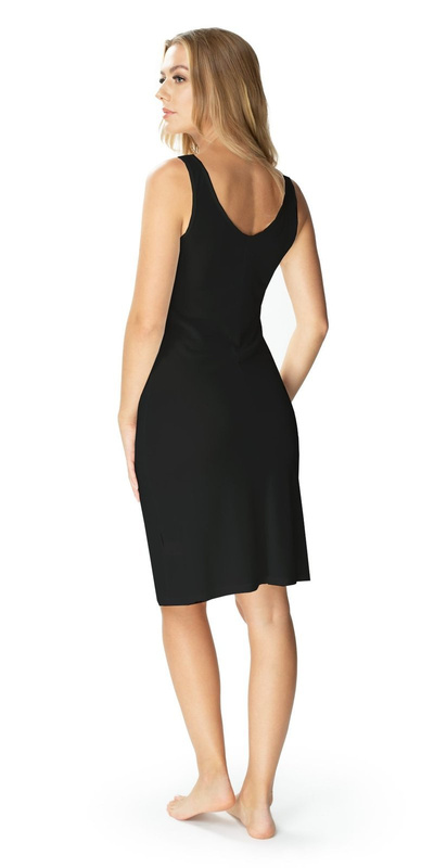 Klasyczna halka Mewa 4126 Amanda z jedwabiu Vistex- czarna