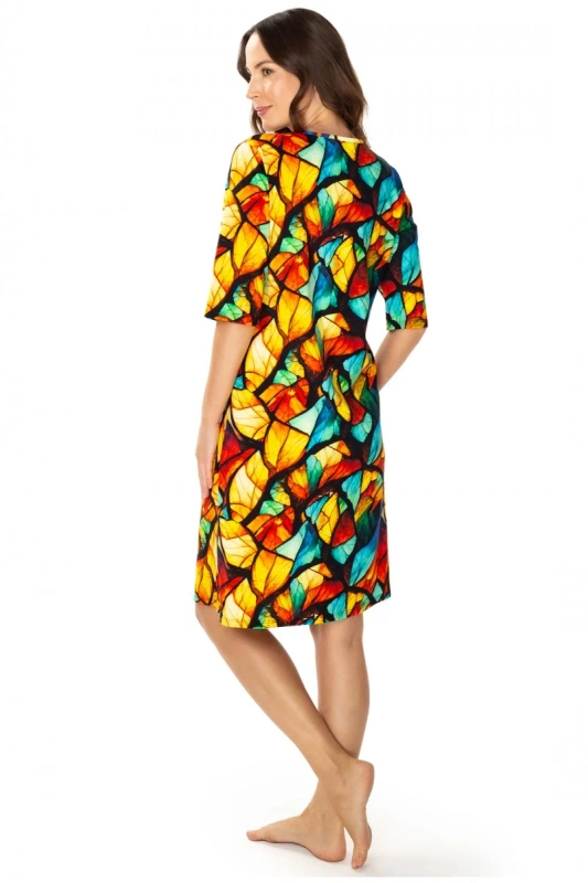 Bawełniana kolorowa koszula nocna Mewa Vitrage 6678