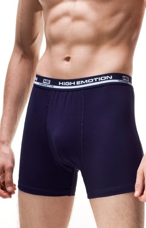 Gładkie bokserki Cornette High Emotion jeansowy