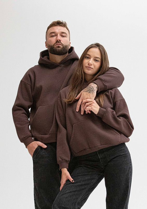 Sportowa bluza męska z kapturem DK-K-B14 męska - czarny bawełna gruba - Dkaren