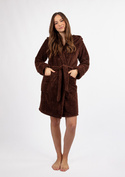 Puchaty szlafrok/ podomka DIANA- czekolada Dkaren