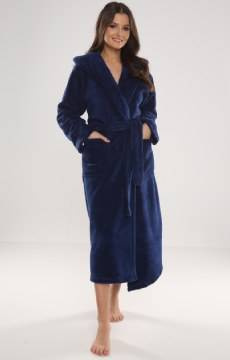 Puchaty długi szlafrok z kapturem De Lafense 807 - Luna II De lafence