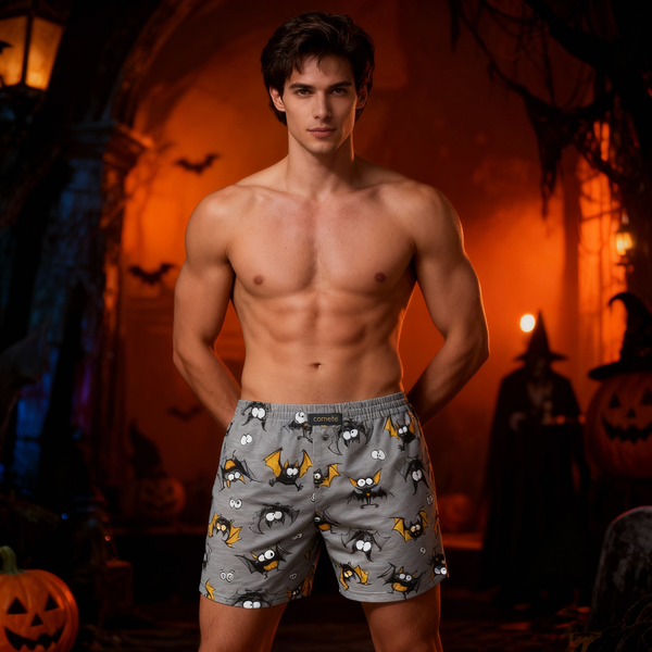 Śmieszne luźne bokserki męskie Cornette - Classic 001/182 nietoperze