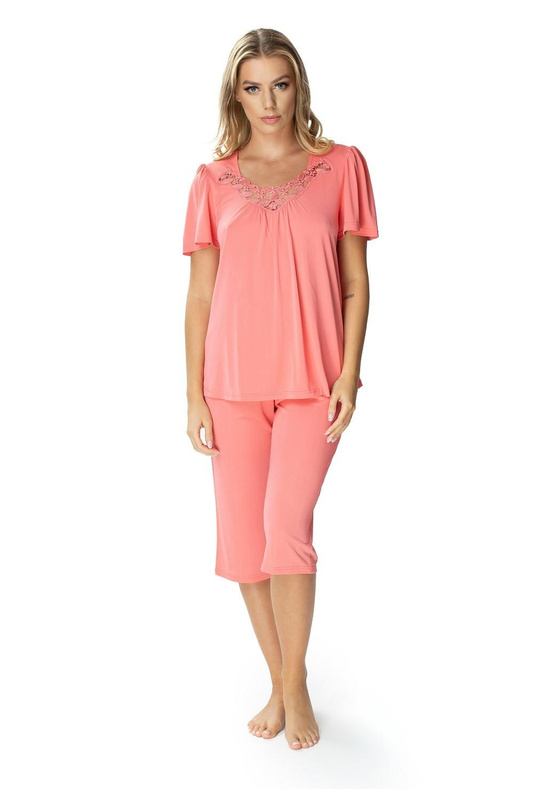 Damska dwuczęściowa piżama Matylda 3639 koralowy - Mewa