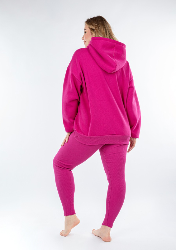 Komplet Oseye H1 - fuksja bawełna gruba i prążki - Dkaren