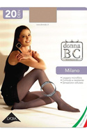 Włoskie rajstopy Donna BC Milano z cienkiej mikrofibry 20-30 DEN