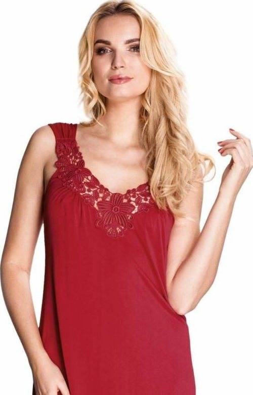 Długa koszula damska Mewa 4114 Róża z jedwabiu Vistex