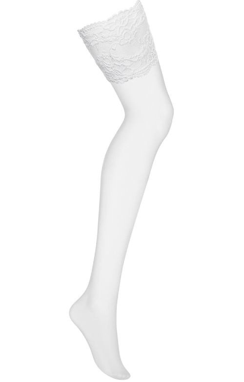 Białe pończochy Obsessive 810-STO-2