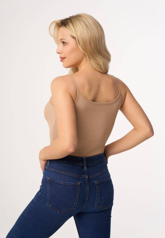 Bawełniany beżowy top Babell MAXINE