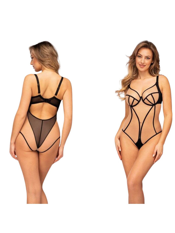 Cieliste body Unikat GRISELDA czarny beż
