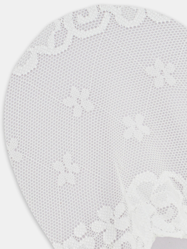 Stopki niskie koronka silikon ABS białe Noviti SN051