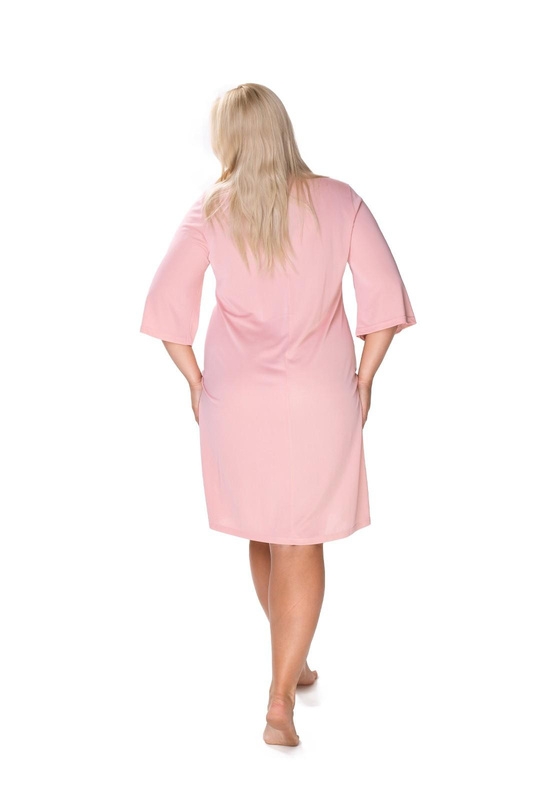 Koszula nocna damska Elena wygodna 6400 ciemny róż - Mewa