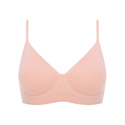Nowoczesny bezszwowy różowy biustonosz Julimex Simple T-SHIRT BRA