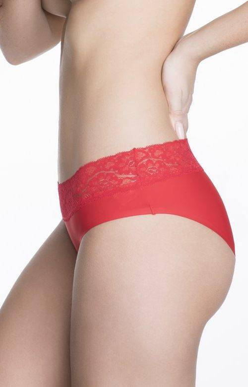 Bezszwowe figi Julimex Hipster z koronkowym pasem