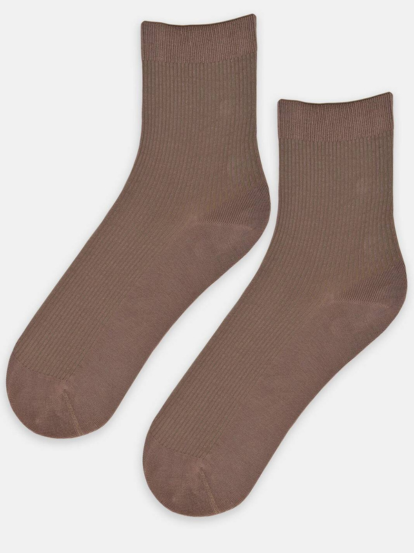 Skarpety damskie prążek super soft beż sb077 cappuci - Noviti