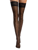 Czarne wzorzyste pończochy samonośne Fiore ENCHANTE 20 DEN black