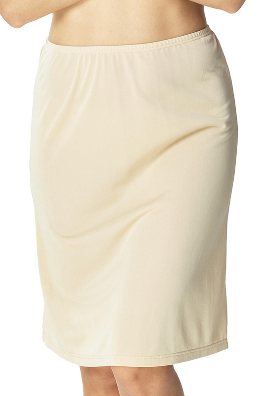 Klasyczna półhalka Luna gładka 6417 beżowy - Mewa