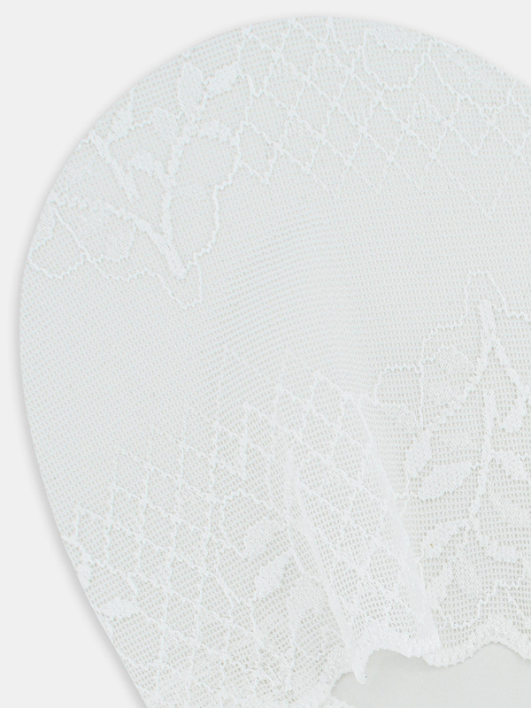 Stopki niskie koronka silikon białe Noviti SN048