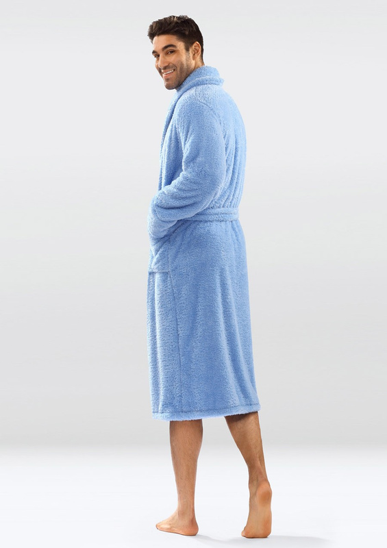 Puchaty szlafrok/Podomka 130 MĘSKA-szary - Dkaren