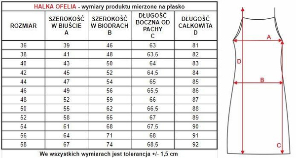 Krótka czarna halka na ramiączkach Mewa Ofelia 6118