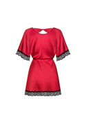 Seksowny czerwony szlafrok z koronką Obsessive Sensuelia
