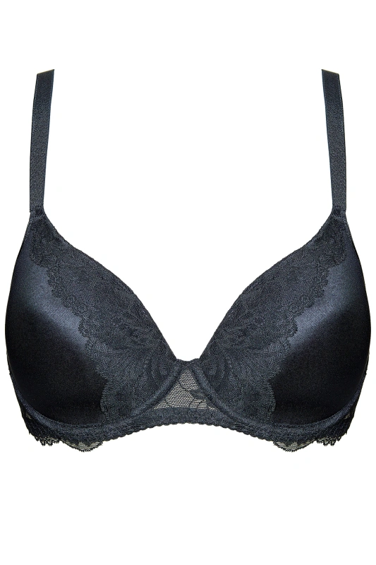Kiara biustonosz usztywniany z koronką- czarny (KIARA/B5/CZARNY) - Gorteks