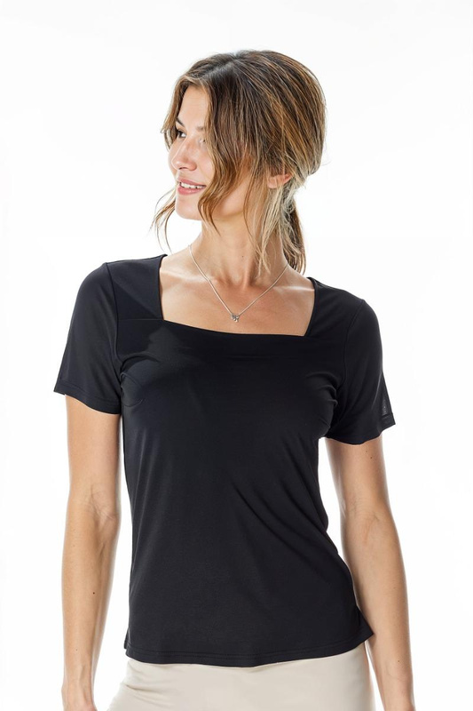 Koszulka damska Dori 6692 Czarny - Mewa
