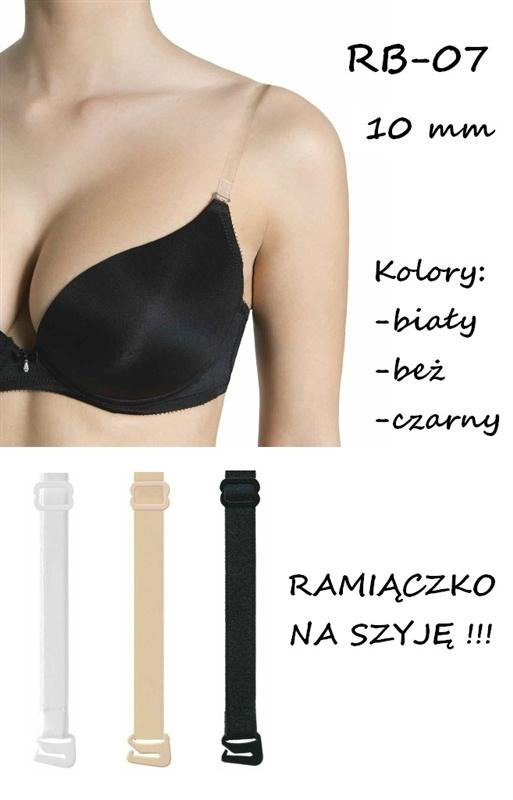 Czarne zapasowe ramiączko na szyję Julimex RB-07 szerokość 10 MM