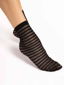 Damskie skarpetki w czarne paski Fiore IZZY 20 den