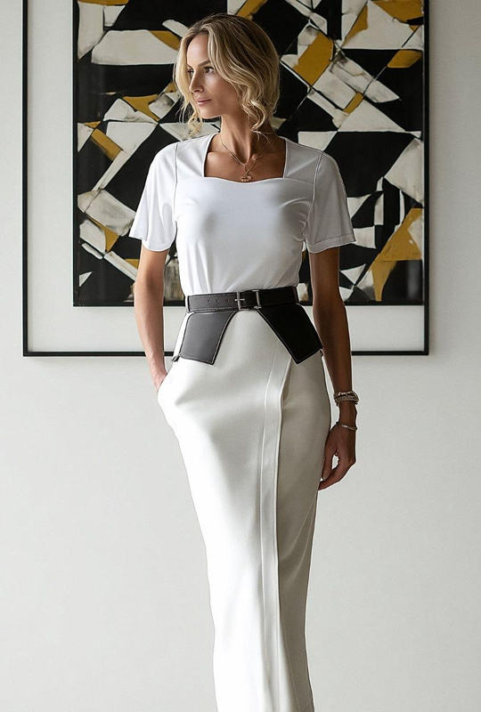 Koszulka damska Dori 6692 Biały - Mewa