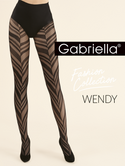 Rajstopy czarne w odważne paski Gabriella Wendy