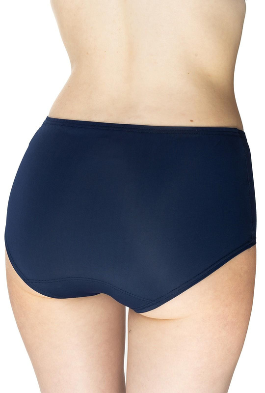 Gładkie figi damskie Eliza z wysokim stanem 4134 granat - Mewa