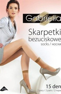 Skarpetki bezuciskowe Gabriella super 15 den lycra