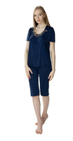 Damska dwuczęściowa piżama Matylda 3639 granatowy - Mewa