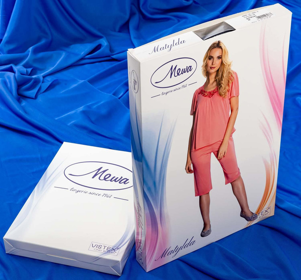 Damska dwuczęściowa piżama Matylda 3639 burgundowy - Mewa