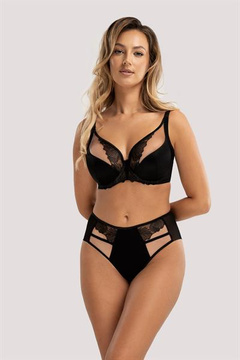 Półusztywniany biustonosz SINTRA czarny beż - Unikat