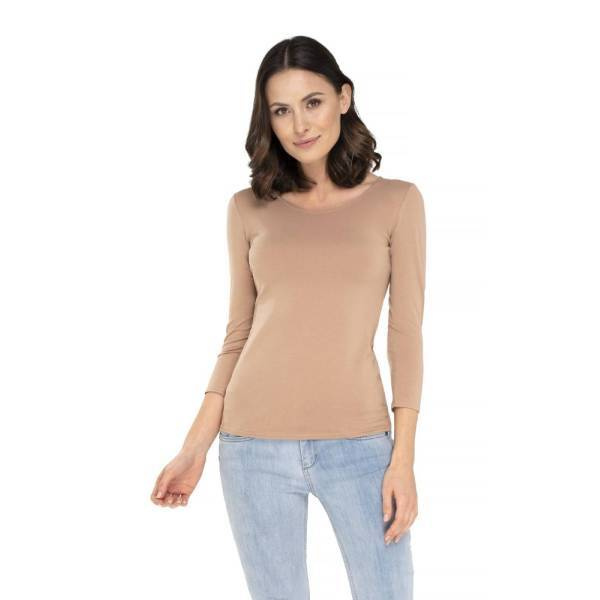 Bluzka damska Babell MANATI na długi rękaw beżowa