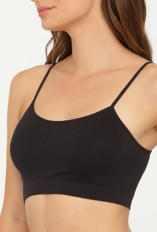 Gatta - krótki Top na wąskich ramiączkach / czarny