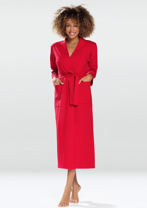 Bawełniany szlafrok/ podomka MELISSA - zieleń- Dkaren