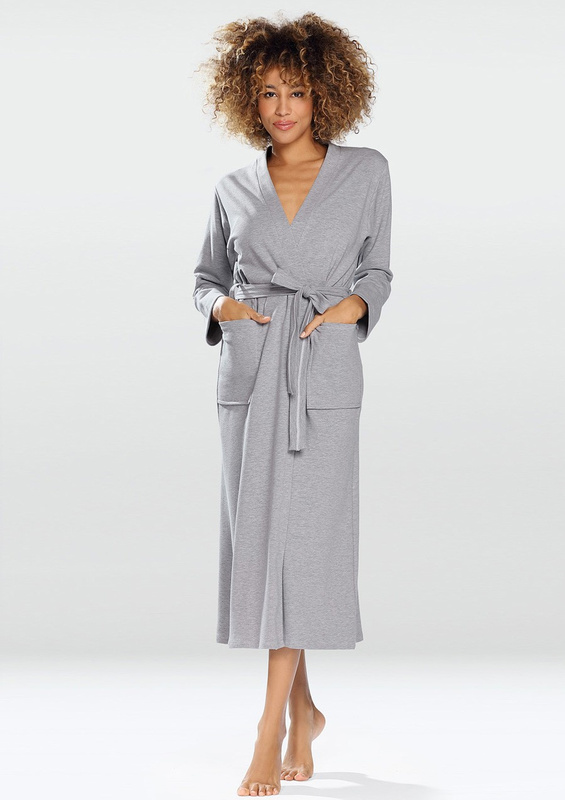 Bawełniany szlafrok/ podomka MELISSA - zieleń- Dkaren