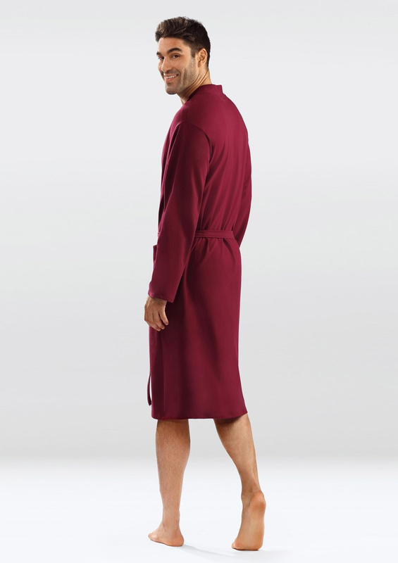 Bawełniany szlafrok/ podomka Męska Harry- niebieski- Dkaren