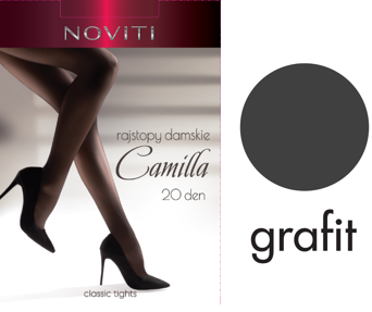 Rajstopy damskie Camilla Noviti Mikrofibra grafit 20den