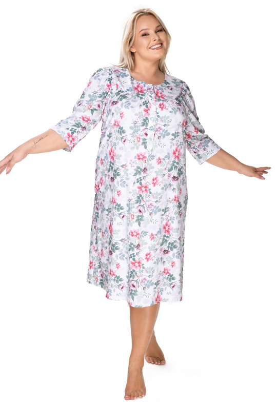 Bawełniana koszula nocna w kwiaty Mewa Adelajda