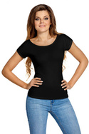  Gładka czarna bluzka damska Babell Kiti