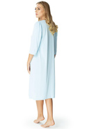 Damska koszula nocna Melisa rękaw 3/4 haft 3942  niebieski - Mewa