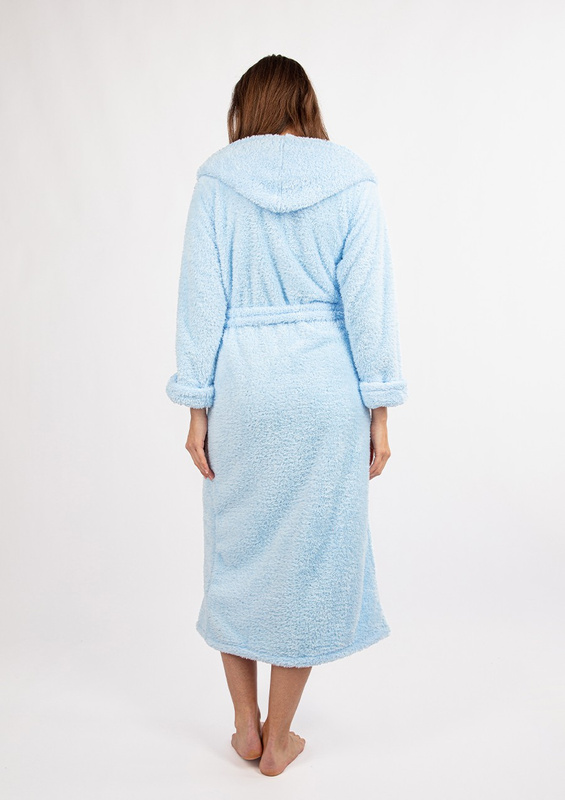 Szlafrok/Podomka DIANA DŁUGA - puch błękit - Dkaren
